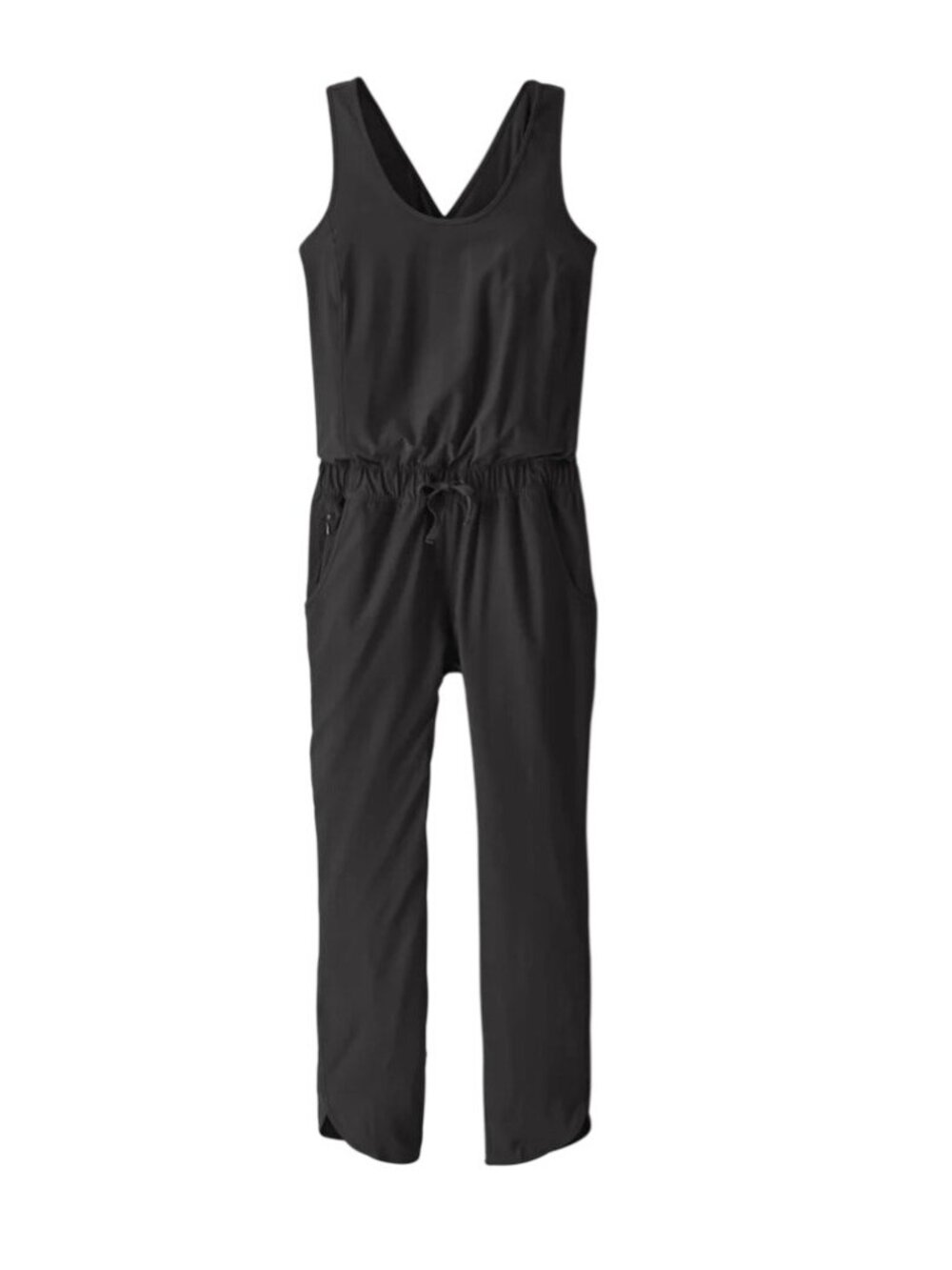 Patagonia Fleetwith Romper Jumpsuit Women’s XL Black Sleeveless Pockets Hiking - Picture 2 of 16